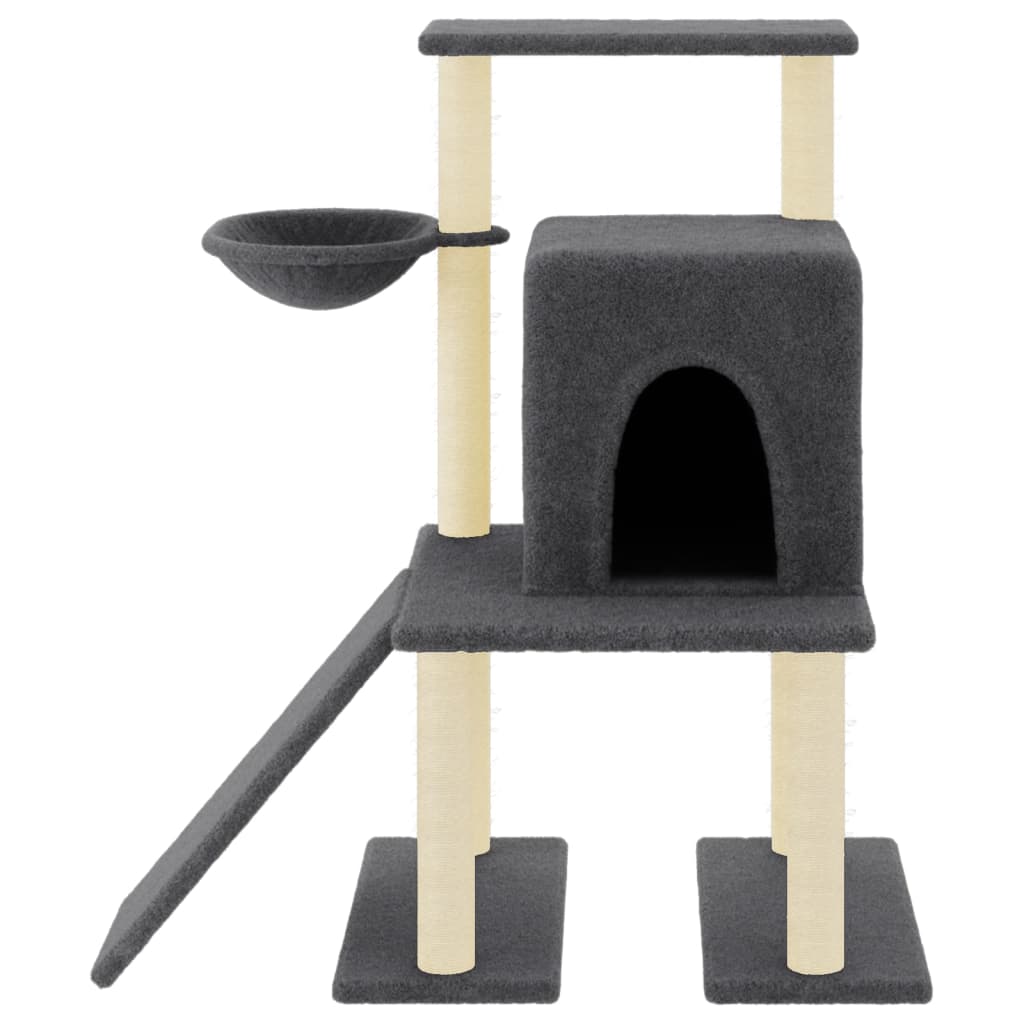 Cat Tree with Sisal Scratching Posts 96,5 cm Dark grey