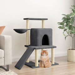 Cat Tree with Sisal Scratching Posts 96,5 cm Dark grey