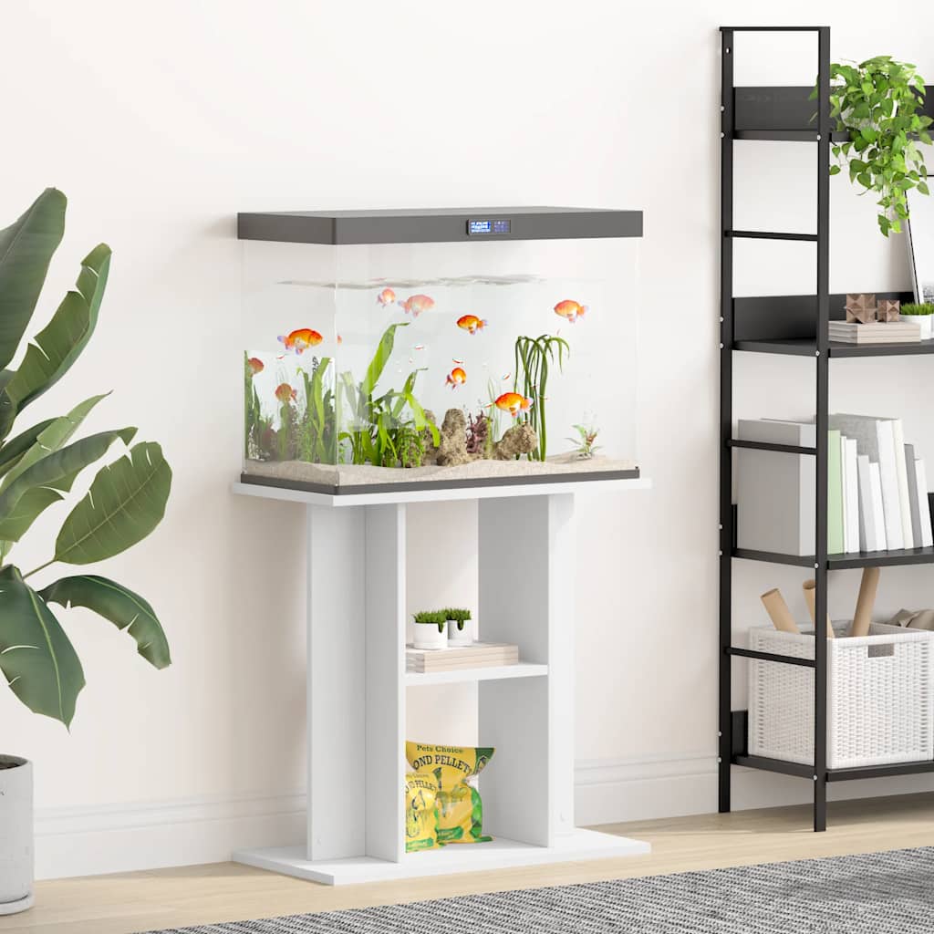 vidaXL Aquarium Stand White 60x30x60 cm Engineered Wood 1