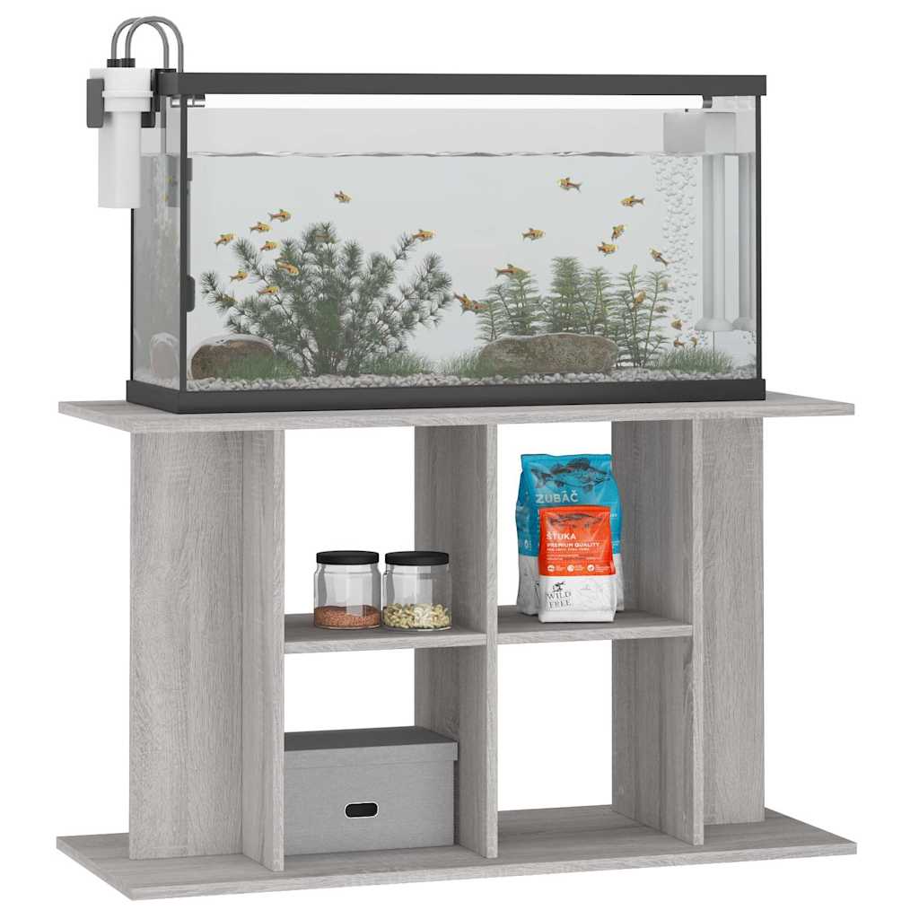 vidaXL Aquarium Stand Grey Sonoma 100x40x60 cm Engineered Wood 3