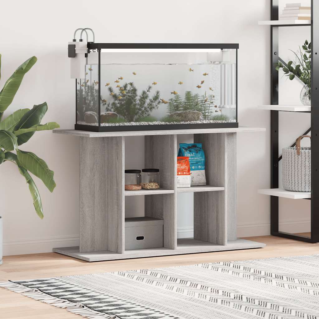 vidaXL Aquarium Stand Grey Sonoma 100x40x60 cm Engineered Wood 1