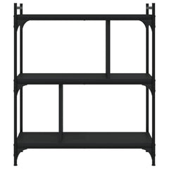 vidaXL Bookcase 3-Tier Black 76x32x88 cm Engineered Wood 3