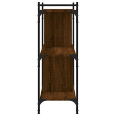vidaXL Bookcase 3-Tier Brown Oak 76x32x88 cm Engineered Wood 5
