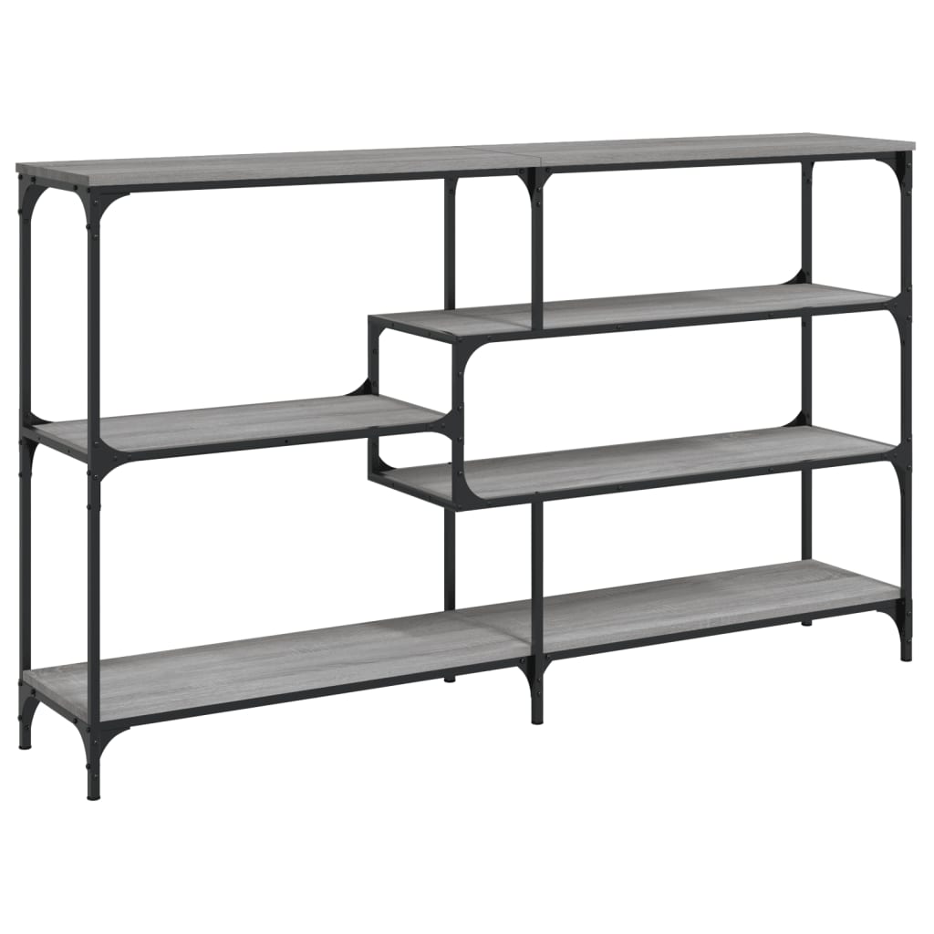 vidaXL Console Table Grey Sonoma 160x32x95 cm Engineered Wood 2