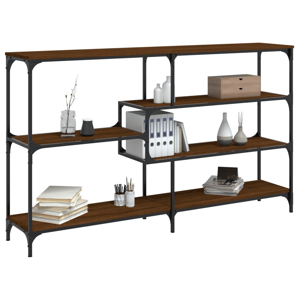 vidaXL Console Table Brown Oak 160x32x95 cm Engineered Wood 3
