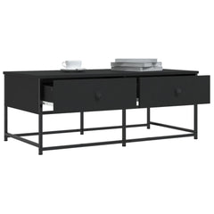 vidaXL Coffee Table Black 100x51x40 cm Engineered Wood 4