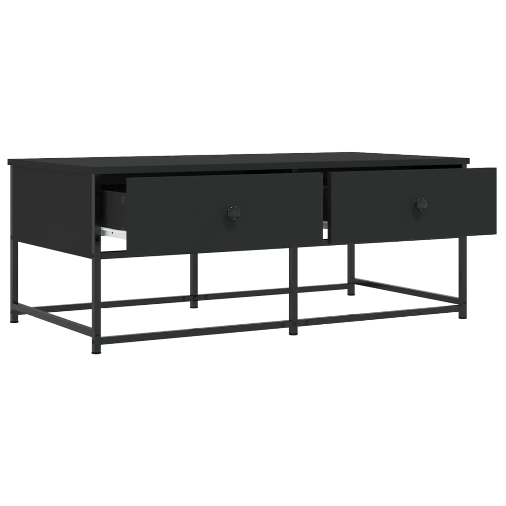 vidaXL Coffee Table Black 100x51x40 cm Engineered Wood 5