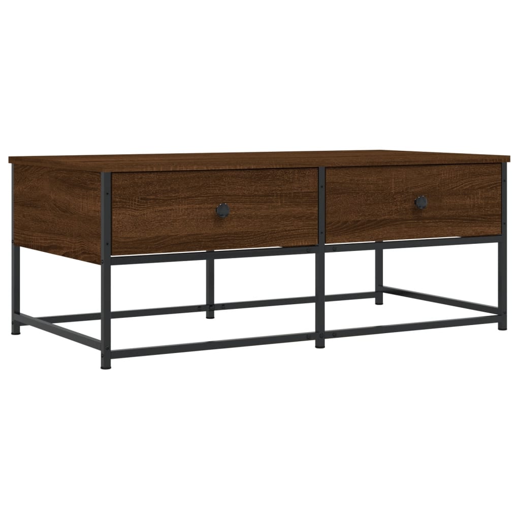 vidaXL Coffee Table Brown Oak 100x51x40 cm Engineered Wood 2