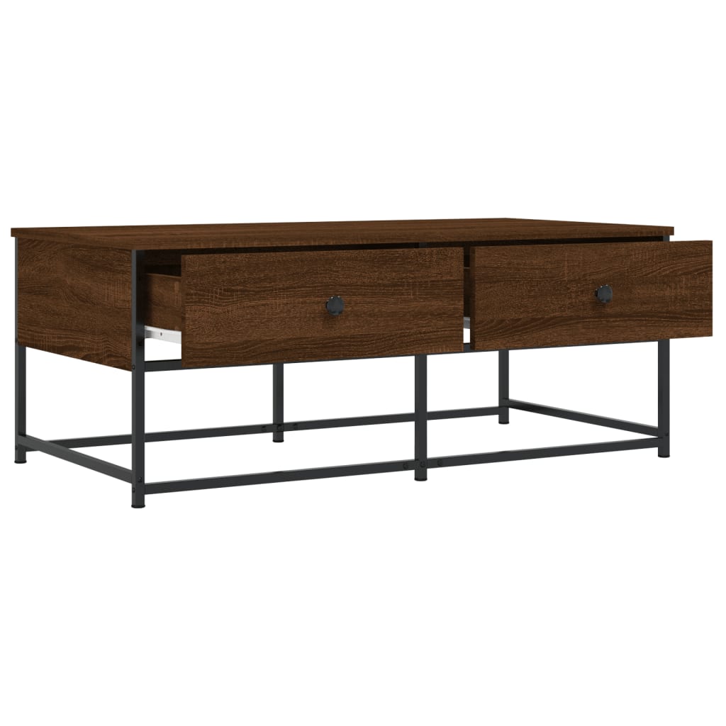 vidaXL Coffee Table Brown Oak 100x51x40 cm Engineered Wood 5