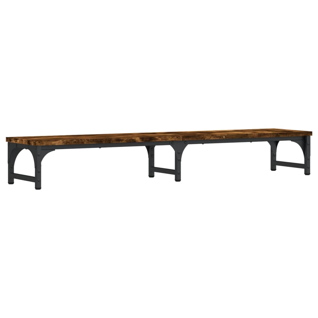 vidaXL Monitor Stand Smoked Oak 105x23x15.5 cm Engineered Wood 6