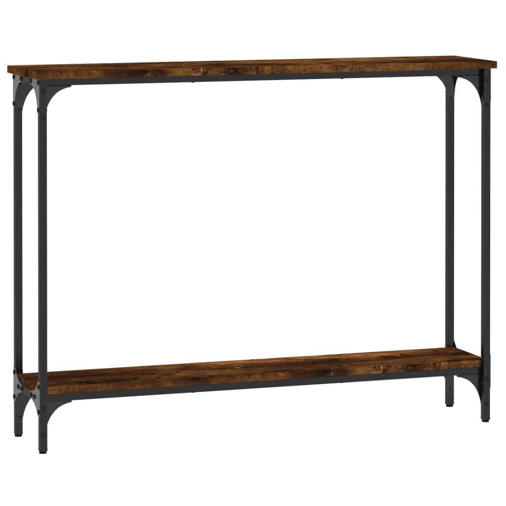 vidaXL Console Table Smoked Oak 100x22.5x75 cm Engineered Wood 2