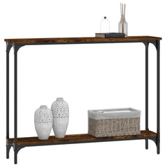 vidaXL Console Table Smoked Oak 100x22.5x75 cm Engineered Wood 3