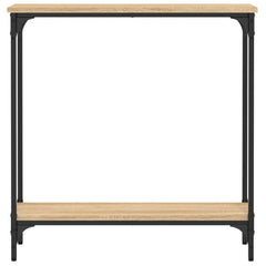 vidaXL Console Table Sonoma Oak 75x22.5x75 cm Engineered Wood 4