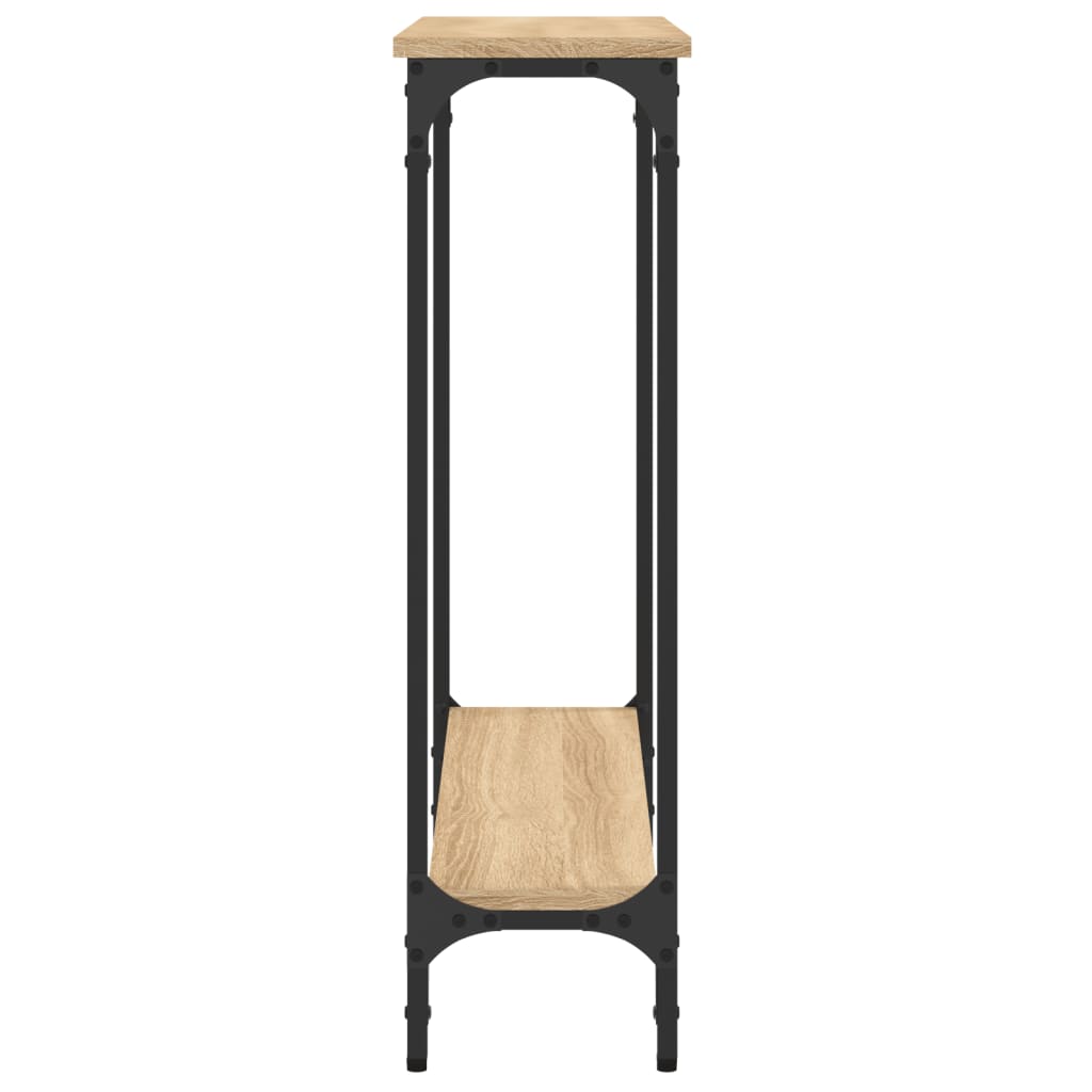 vidaXL Console Table Sonoma Oak 75x22.5x75 cm Engineered Wood 5