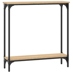 vidaXL Console Table Sonoma Oak 75x22.5x75 cm Engineered Wood 6