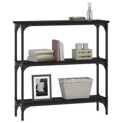 vidaXL Console Table Black 75x22.5x75 cm Engineered Wood 3