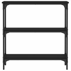 vidaXL Console Table Black 75x22.5x75 cm Engineered Wood 4