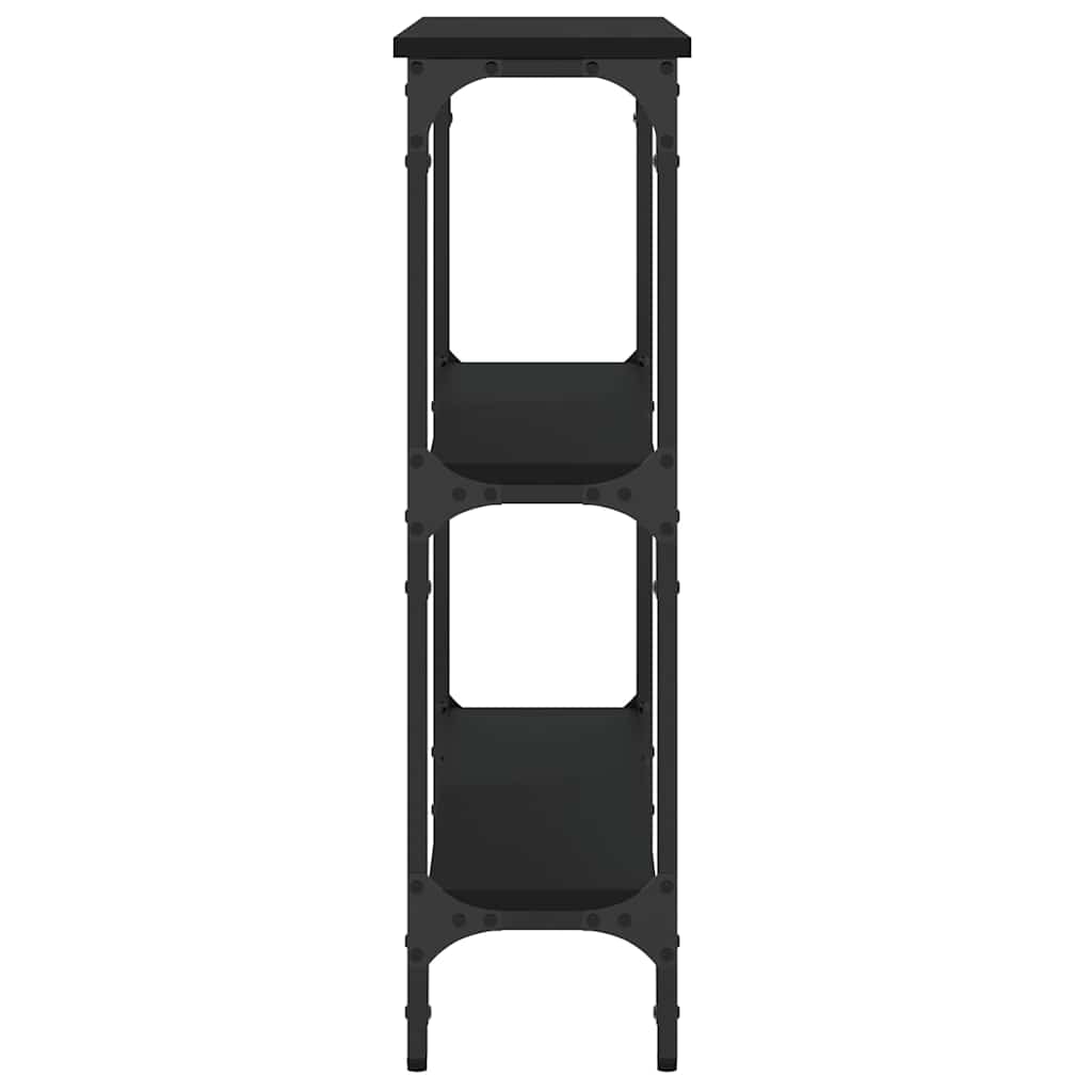 vidaXL Console Table Black 75x22.5x75 cm Engineered Wood 5