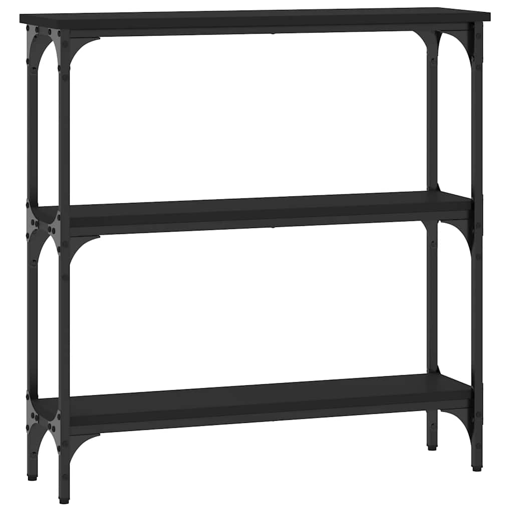vidaXL Console Table Black 75x22.5x75 cm Engineered Wood 6