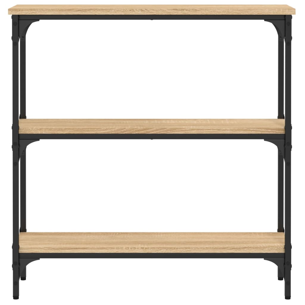 vidaXL Console Table Sonoma Oak 75x22.5x75 cm Engineered Wood 4