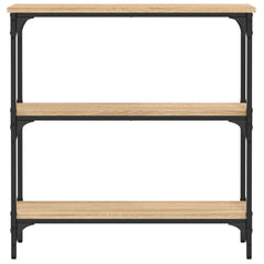 vidaXL Console Table Sonoma Oak 75x22.5x75 cm Engineered Wood 4