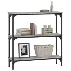 vidaXL Console Table Grey Sonoma 75x22.5x75 cm Engineered Wood 3