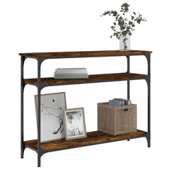 vidaXL Console Table Smoked Oak 100x29x75 cm Engineered Wood 3