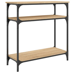 vidaXL Console Table Sonoma Oak 75x29x75 cm Engineered Wood 2