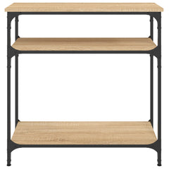 vidaXL Console Table Sonoma Oak 75x29x75 cm Engineered Wood 4