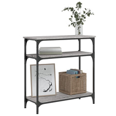 vidaXL Console Table Grey Sonoma 75x29x75 cm Engineered Wood 3