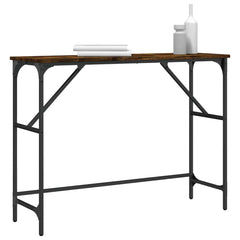 vidaXL Console Table Smoked Oak 100x32x75 cm Engineered Wood 3
