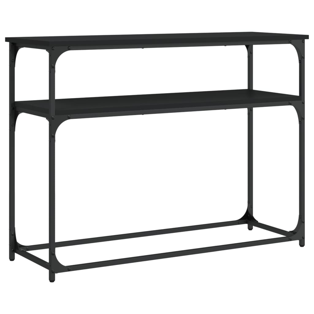 vidaXL Console Table Black 100x35.5x75 cm Engineered Wood 2