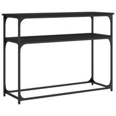 vidaXL Console Table Black 100x35.5x75 cm Engineered Wood 2