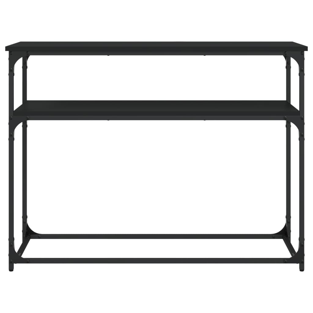 vidaXL Console Table Black 100x35.5x75 cm Engineered Wood 4