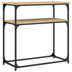vidaXL Console Table Sonoma Oak 75x35.5x75 cm Engineered Wood 2