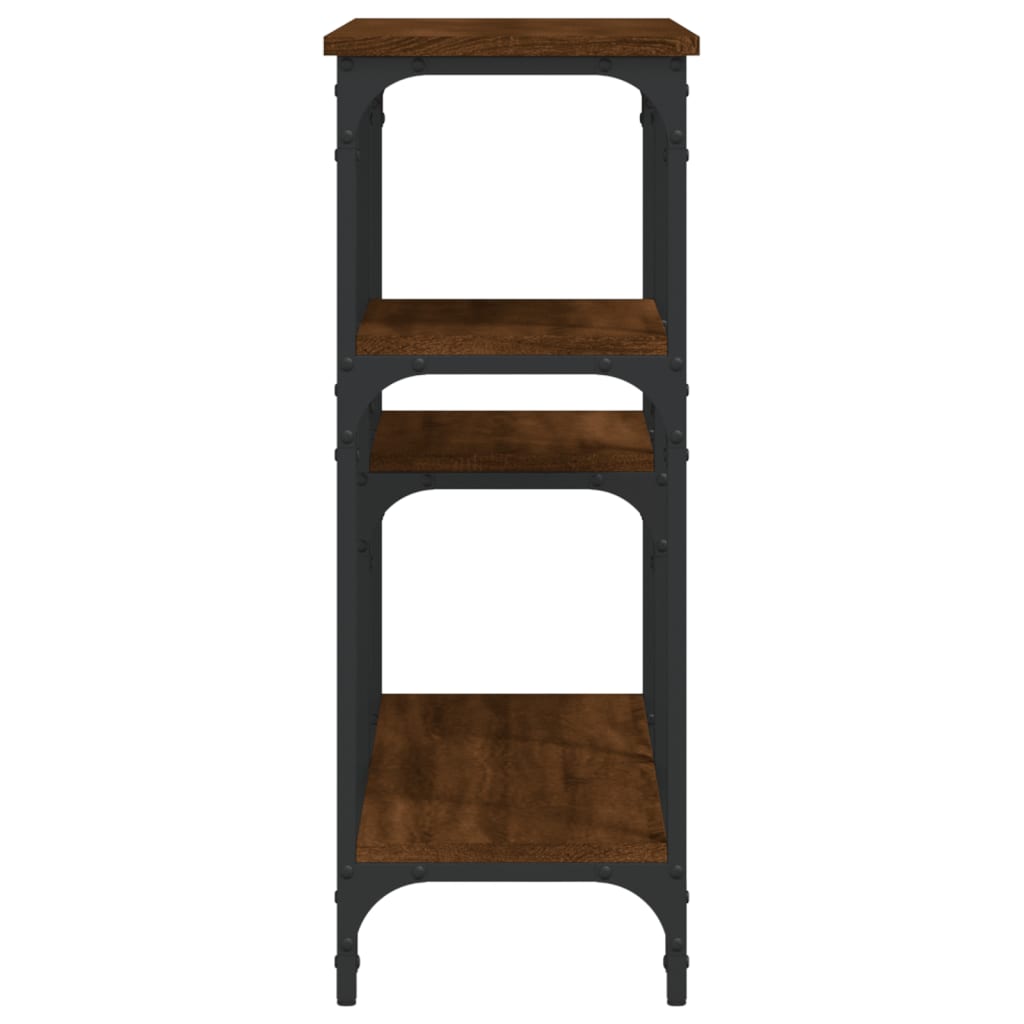 vidaXL Console Table Brown Oak 102x29x75 cm Engineered Wood 5