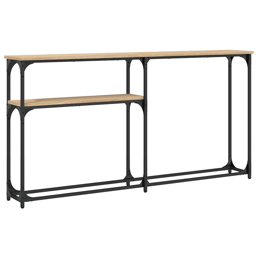 vidaXL Console Table Sonoma Oak 145x22,5x75 cm Engineered Wood 2