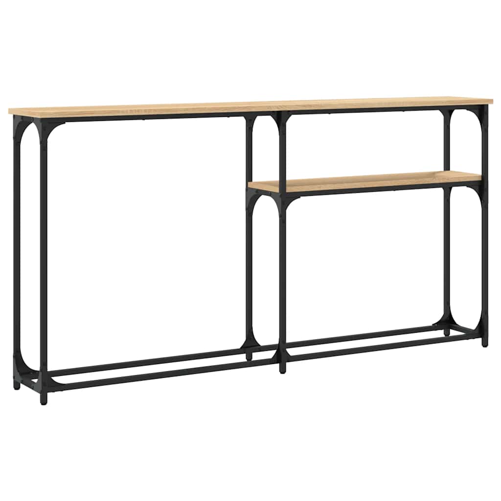 vidaXL Console Table Sonoma Oak 145x22,5x75 cm Engineered Wood 6