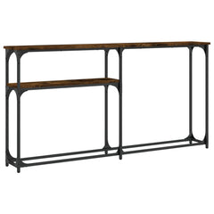 vidaXL Console Table Smoked Oak 145x22,5x75 cm Engineered Wood 2