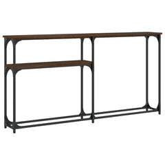 vidaXL Console Table Brown Oak 145x22,5x75 cm Engineered Wood 2