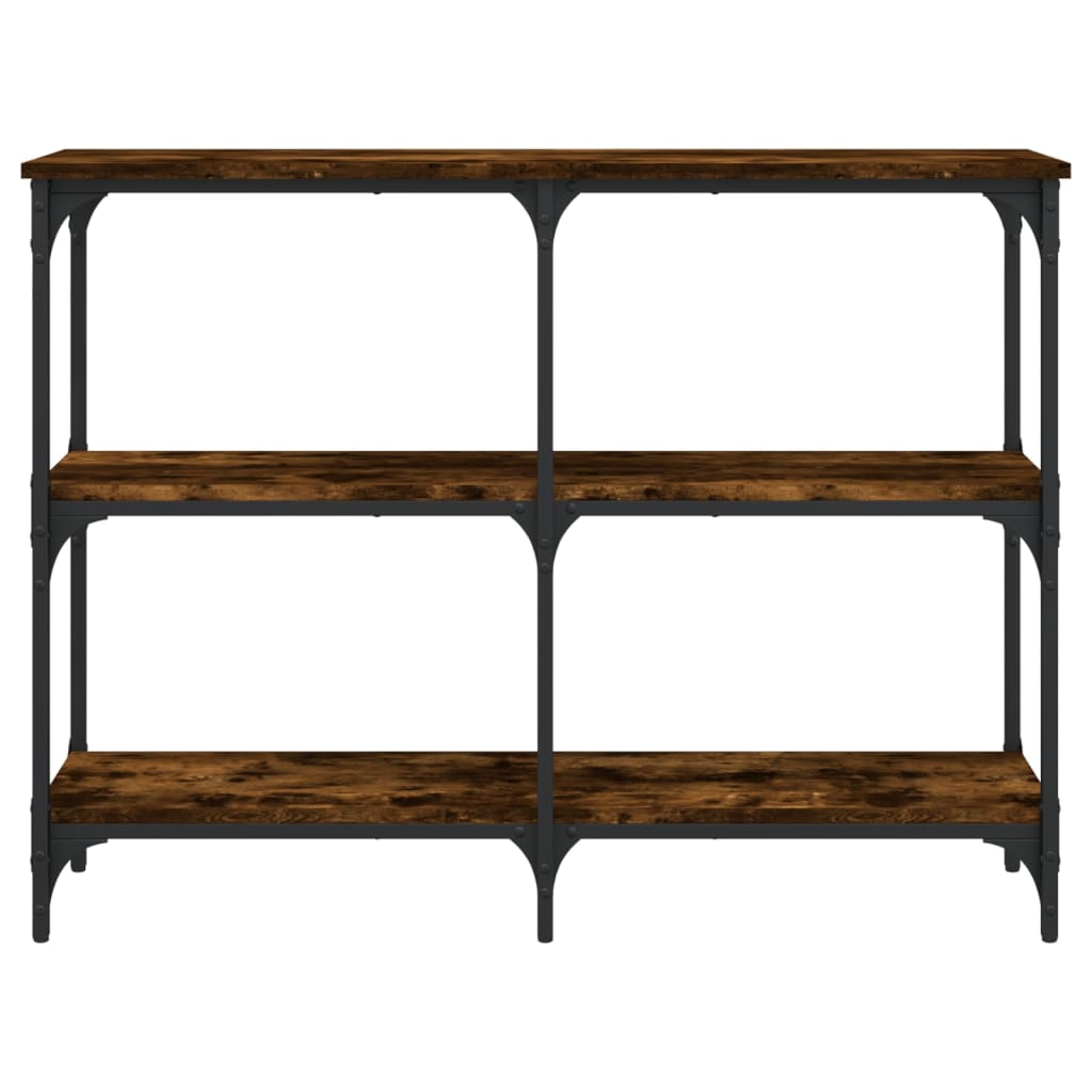vidaXL Console Table Smoked Oak 100x29x75 cm Engineered Wood 4