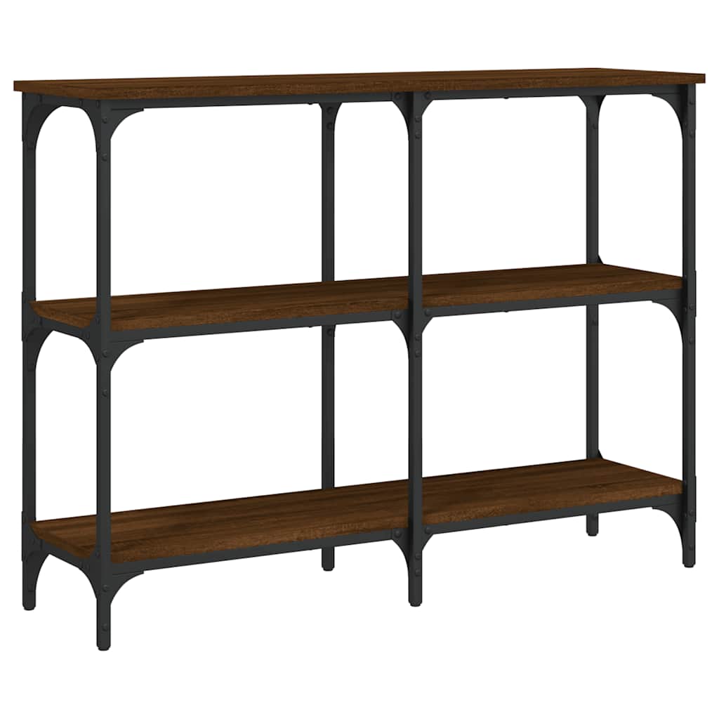 vidaXL Console Table Brown Oak 100x29x75 cm Engineered Wood 2