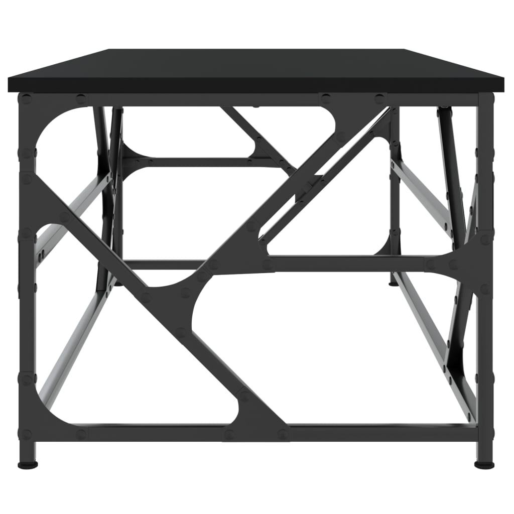vidaXL Coffee Table Black 100x50x40 cm Engineered Wood 5
