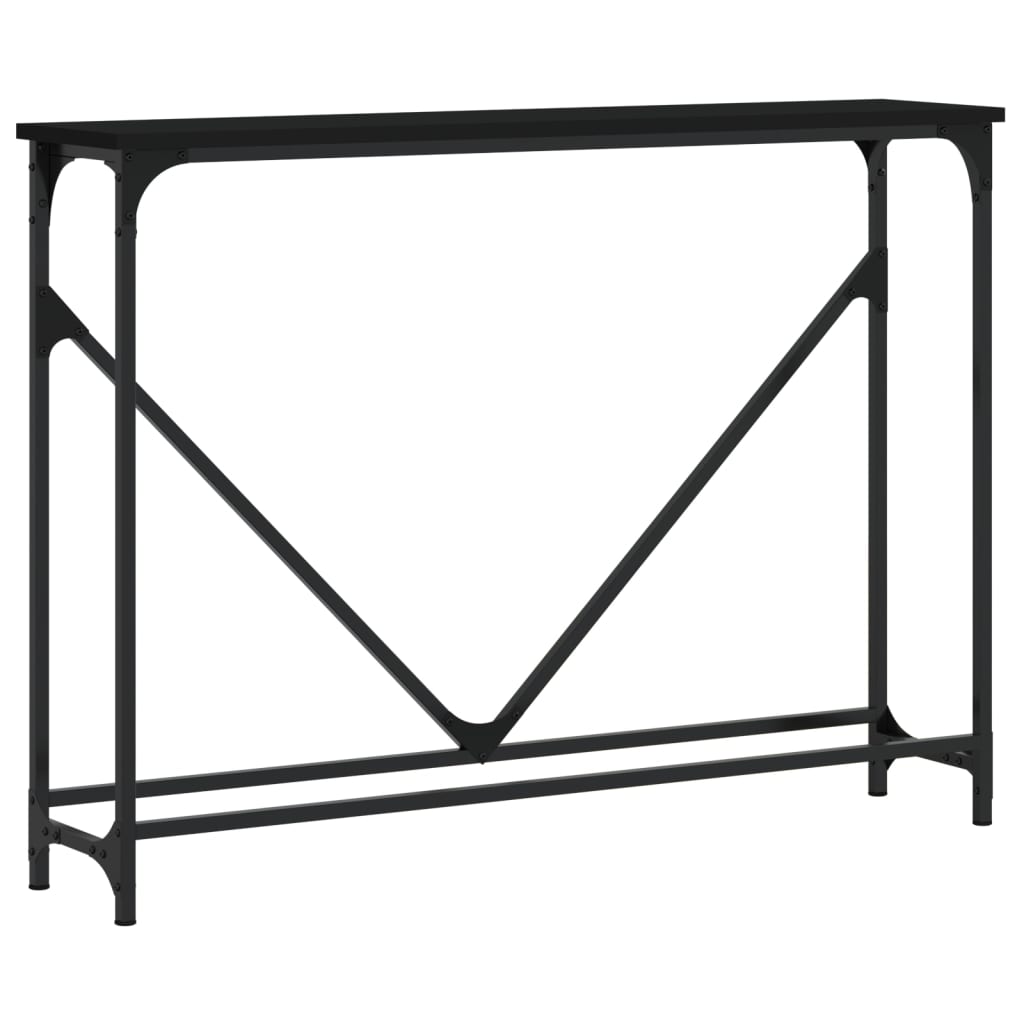vidaXL Console Table Black 102x22.5x75 cm Engineered Wood 2