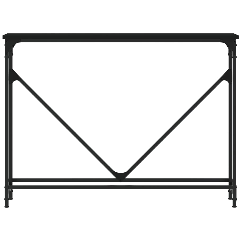 vidaXL Console Table Black 102x22.5x75 cm Engineered Wood 4