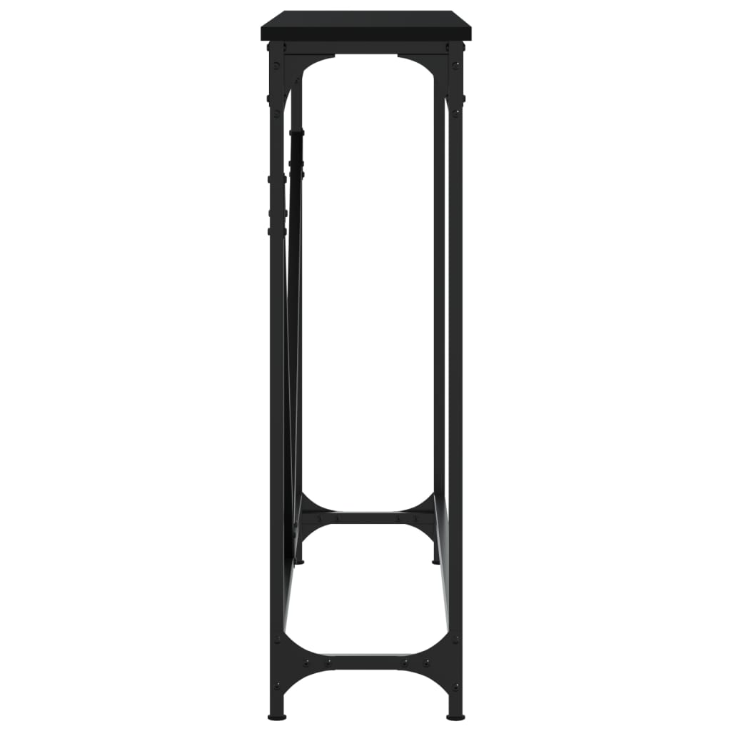 vidaXL Console Table Black 102x22.5x75 cm Engineered Wood 5