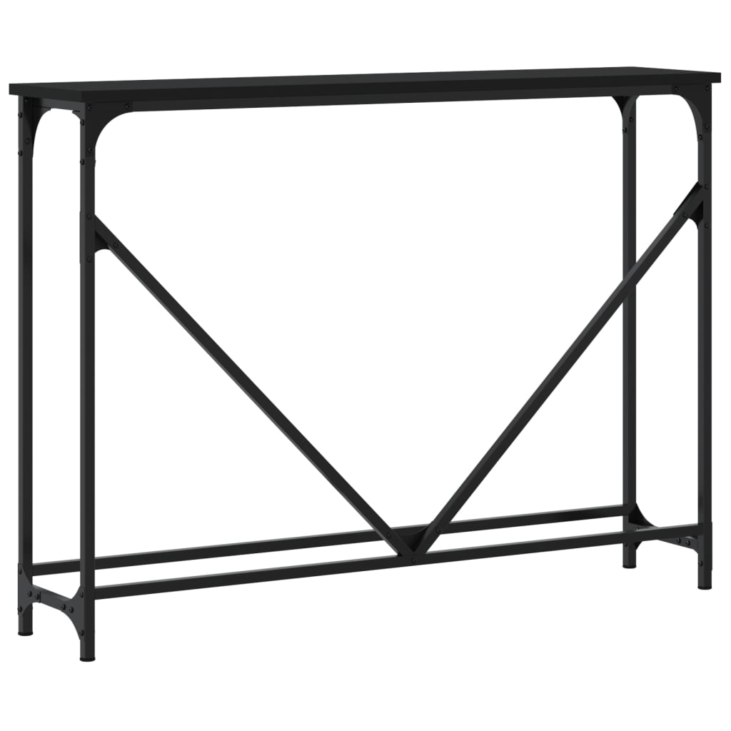 vidaXL Console Table Black 102x22.5x75 cm Engineered Wood 6