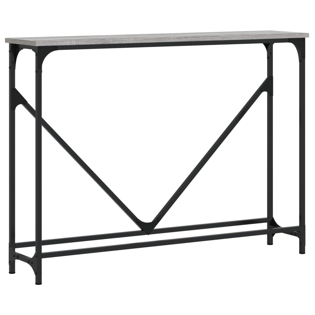 vidaXL Console Table Grey Sonoma 102x22.5x75 cm Engineered Wood 2