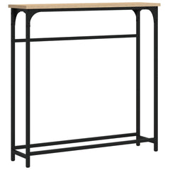 vidaXL Console Table Sonoma Oak 75x19.5x75 cm Engineered Wood 2