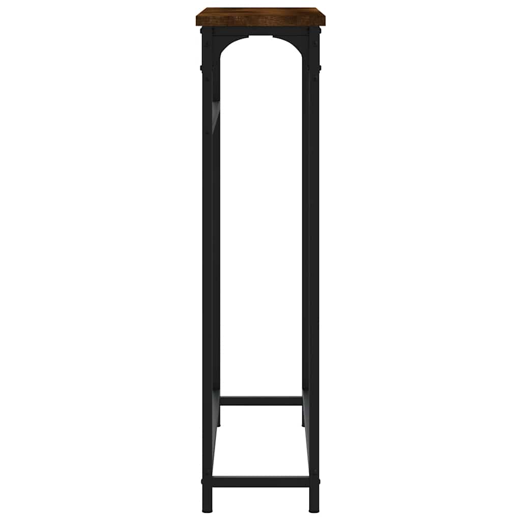 vidaXL Console Table | Smoked oak | Engineered wood, metal | Compact 5